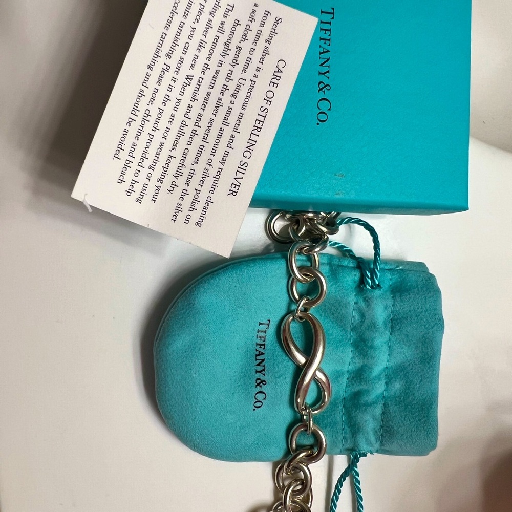 7.5” authentic Tiffany & Co. chunky Infinity love bracelet. Rare retired style.